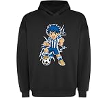 Ropa4 Sudadera Oversize con Capucha Superfutbolista Manga del Alavés 25-26 (14- Sudadera Talla XL)(Negra Manga Larga)