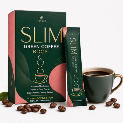 Green Coffee Boost Powder, Slim Green Coffee15 Single-Serve Sticks, Morning