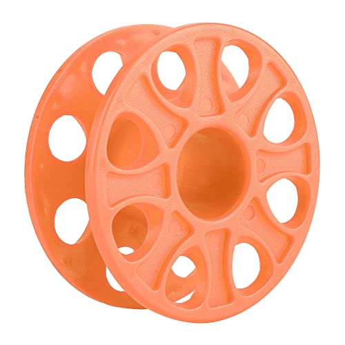 GLOGLOW Compact Plastic Diving Spool Reel for Diving Gear, Underwater - Yellow (Orange)