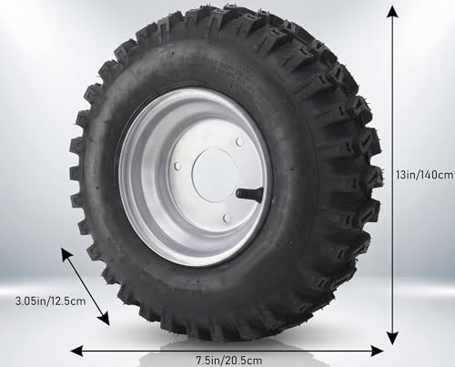 Tbest 13 X 4,1 6 Reifen, Schlauchloser Vakuumreifen aus Aluminiumlegierung mit Felgen, Explosionssichere Gummireifen für ATV, Quad, Off-Road, Go-Kart, Karren, Langlebige