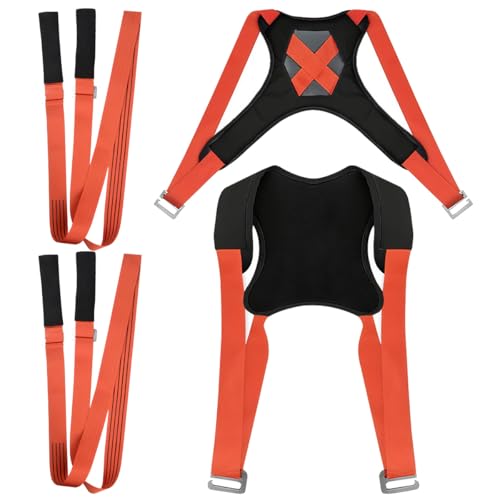 BOPEUY Tragegurte Umzug 2 Personen, 370KG Hebegurt Umzugshelfer, Möbeltragegurt für Mobile Möbel, Transportgurt Tragehilfe Umzug, Einfaches Heben, Tragen, Möbeltragegurt