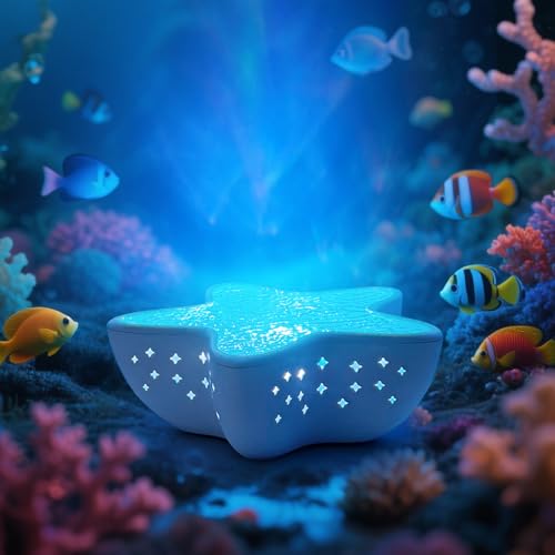 AmmToo Projecteur Ciel Étoilé Sans Fil, Veilleuse Enfant avec 7 Modes de Couleur et Luminosité Réglable, Batterie 2000mAh Autonomie 12h, Lampe d’Ambiance...