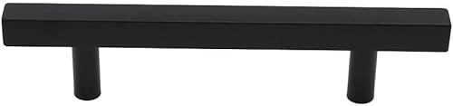 Miniatura 3 de Peaha PHJ22BK - Manijas para cajones de alacenas, color negro, barra cuadrada en forma de T Perillas para muebles de acero inoxidable paquete de 5