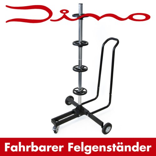 Dino KRAFTPAKET 130002 fahrbarer Felgenständer XL (235-er bis 285-er Reifengrößen) mit Reifenschutzhülle für fachgerechte Lagerung von Kompletträdern
