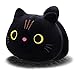 Coseaon Gato Negro Peluche Almohada Cojines 35 CM Kwaii Gatos Redondo Muñeco Peluche Black Cat Stuffed Plush Toy Doll Regalo para Niños Cumpleaños Navidad (35CM)