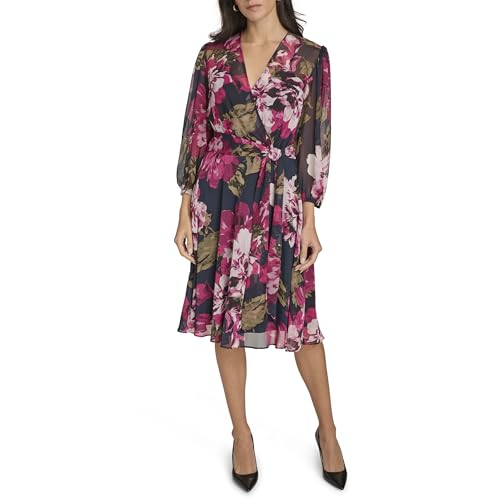 calvin klein long sleeve wrap dress Calvin Klein black dress full wrap sarong tie belt long sleeve collar 10