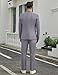 COOFANDY Men Elegant Suits 2 Piece Suit Set Casual Business Suit Separates Fashion Wedding Prom Party Tuxedo Light Gray