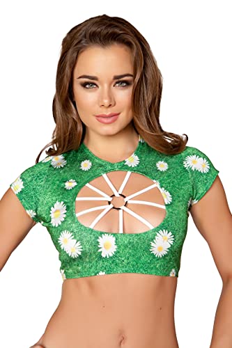 T3260 - Top with Strapped O-Ring Detail S/M / Grass