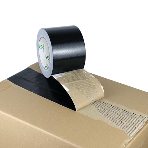 Image of BOMEI PACK Black Duct Tape, Industrial Grade 2.5 inch x 60 Yards (179 ft), 9 Mil Heavy-Duty, Waterproof, UV Resistant for Crafts & Home Improvement