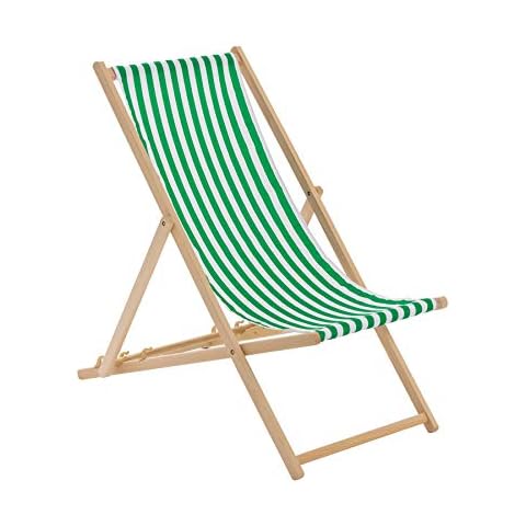 Harbour Housewares Green Stripe Deck Chair Cover