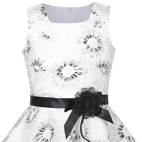 Sunny Fashion 3 Layers Girls Dress Sunflower Wave Pageant Bridesmaid Kids3