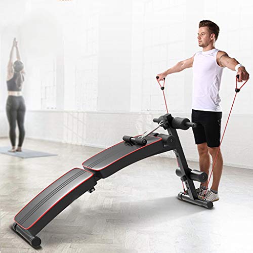 Home Gym Foldable Decline Sit up Bench, Adjustable Weight Bench Workout Abs Benchs for Bench Press, Sit-ups, Leg Lifts, Dumbbell Curls, Full Body Fitness (AS Shown)
