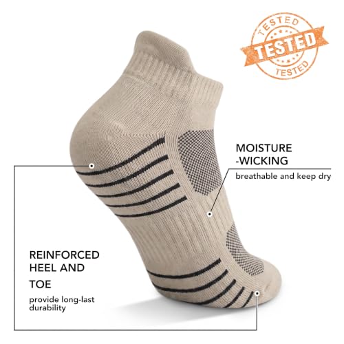 Image of 5 Pairs Copper Compression Socks for Women & Men - Ankle Plantar Fasciitis Arch Support Running Socks for Athletic