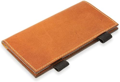 Checkbook case, Checkbook Holder made of Natural Horween Dublin Leather with Light Brown stitching