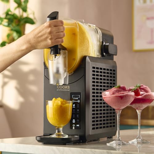 Cooks Professional Slushy Maker | 2.5L Slushie Machine with 5 Presets, Timer, Self-Cleaning & 12hr Cooling Function | Perfect for Slush, Milkshake, Frappé, Frozen Drinks or Cocktails | 220W | Black - Image 3