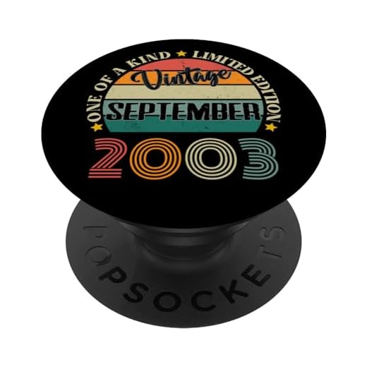 21 Años Vintage Septiembre 2003 21st Cumpleaños Retro PopSockets PopGrip Intercambiable