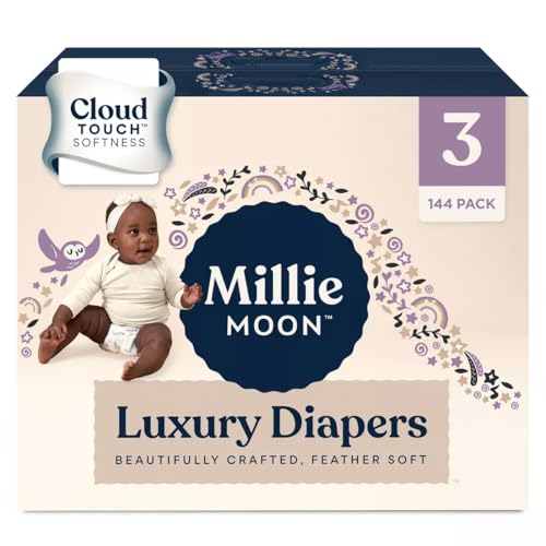 Image of Millie Moon Luxury Diapers, Cloud Touch Softness, Size 3, 144 Count