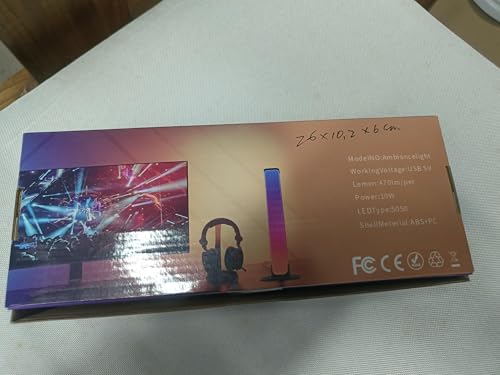 LuminexDesigns RGB LED Light Bar for TV & Gaming 25cm - Music Synchronization and App Control for Mood Lighting and Decoration Black - Image 3