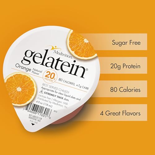 Medtrition Gelatein Orange: 20 Grams Of Proteinch Sugar Free. Ideal For Clear Liquid Diets, Swallowing Difficulties, Bariatric, Dialysis And Oncology. Great Pre Or Post-Workout Snack. thumb #3