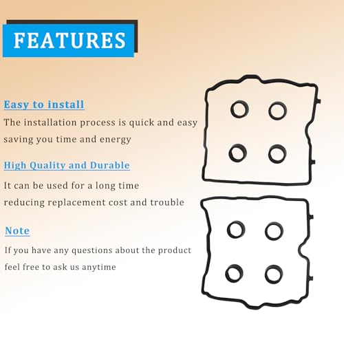 Image of Engine Valve Cover Gasket Set Compatible with Subaru Vehicle Crosstrek Impreza XV Crosstrek 2.0L, Forester Legacy Outback 2.5L H4 2011-2019,Replace for VS 50830 R, VS50830R