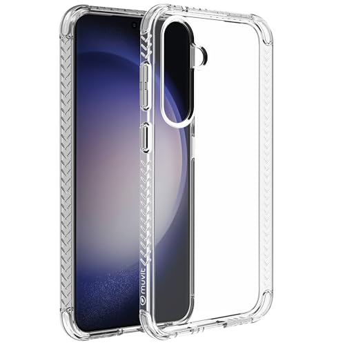 Muvit for France Coque Transparente Résistante aux Chutes de 3M pour Samsung Galaxy S24. Eco-Responsable - Protection des Chutes - Plastique 100% recyclé -...