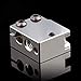 Hohe Temperatur Heizblock Aus Plattiertem Kupfer kompatibel mit Volcano Hotend PT100 Patrone Sensor DDB Extruder 3D-Drucker (Kupfer)