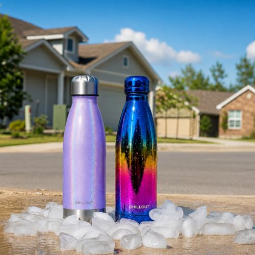 Image of CHILLOUT LIFE 17oz Insulated Stainless Steel Water Bottles, Leak Proof