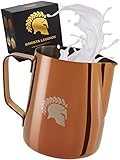 Calidad prémium: nuestra jarra de leche se ha desarrollado con los campeones de Barista Champions y se ha probado en los más duros. Son duraderos gracias al acero inoxidable 304 de alta calidad.