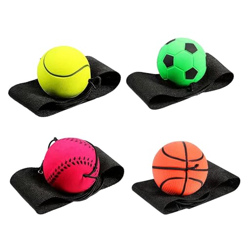 Springball mit Schnur,4 Stück Neon Federbälle Handgelenk mit Handgelenk Bälle Handgelenk mit Gummiband Sport Fußball Basketball Softball Baseball für Kinder Erwachsene Handgelenk Übungen Springball mit Schnur,4 Stück Neon Federbälle Handgelenk mit Handgelenk Bälle Handgelenk mit Gummiband Sport Fußball Basketball Softball Baseball für Kinder Erwachsene Handgelenk Übungen
