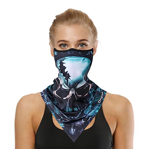 ZTGL Cache-Cou Bandana Multifonction Foulard Moto Tour de Cou Écharpe pour Sport Cyclisme Vélo Ski Randonnée Pêche,D Cover