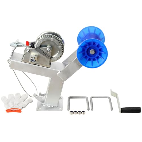 SUDEG Boat Trailer Winch Stand,Boat Trailer Winch Post,Adjustment Height Boat Winch Mount with 1200LB Boat Winch Compatible with 3