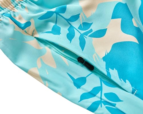 IRELIA 2 Pack Boys 2 in 1 Swim Trunks Boxer Brief Liner Compression Swimming Shorts Quick Dry Swimwear B0102 7-8 Gradient - image 4