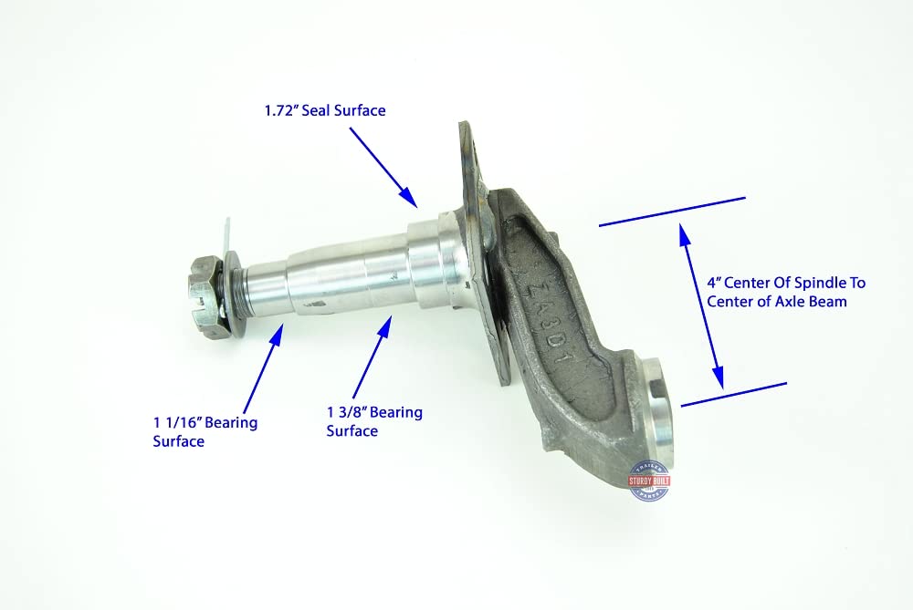 Trailer Spindle for 3500 lb Axle #84 Drop Axle Style