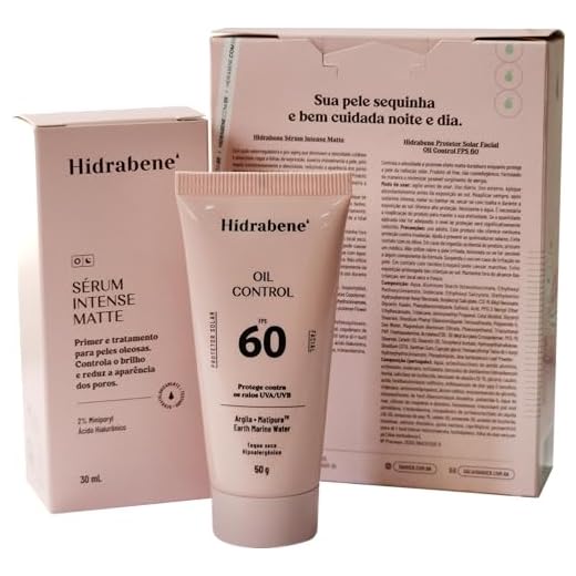 Hidrabene Kit Sérum Intense Matte - 30 mL + Hidrabene Protetor Solar Facial Oil Control FPS 60 – 50g