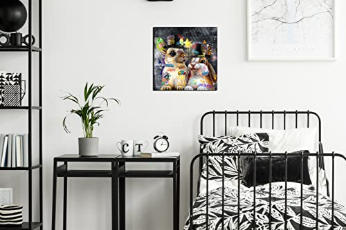 Cirabky Nursery Wall Art Bathroom - Graffiti Wall Art - Easter Wall Art For Living Room Pictures Poster Ready To Hang Size 20" X 20" #TOP7