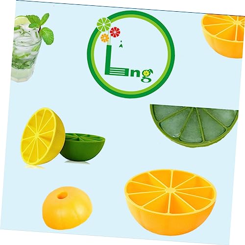 Molde para cubitos de hielo forma limón silicona 2 piezas miniatura 7