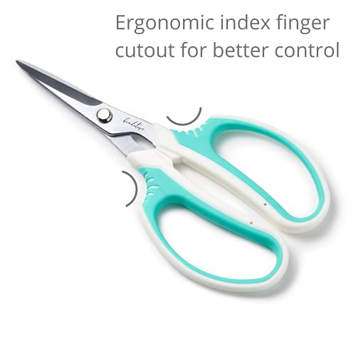 Beaditive Multipurpose Craft Scissors - High-Leverage with Sharp Carbon Steel Blades - Ergonomic Sewing Scissors for Heavy Duty Projects - Office, Scrapbook, Leather Scissors - Thumbnail 3