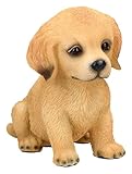 Figura de perro pintada a mano: hecha de polirresina de alta calidad (piedra artificial) y pintada a mano, cada ejemplar es un pequeño ejemplar único.