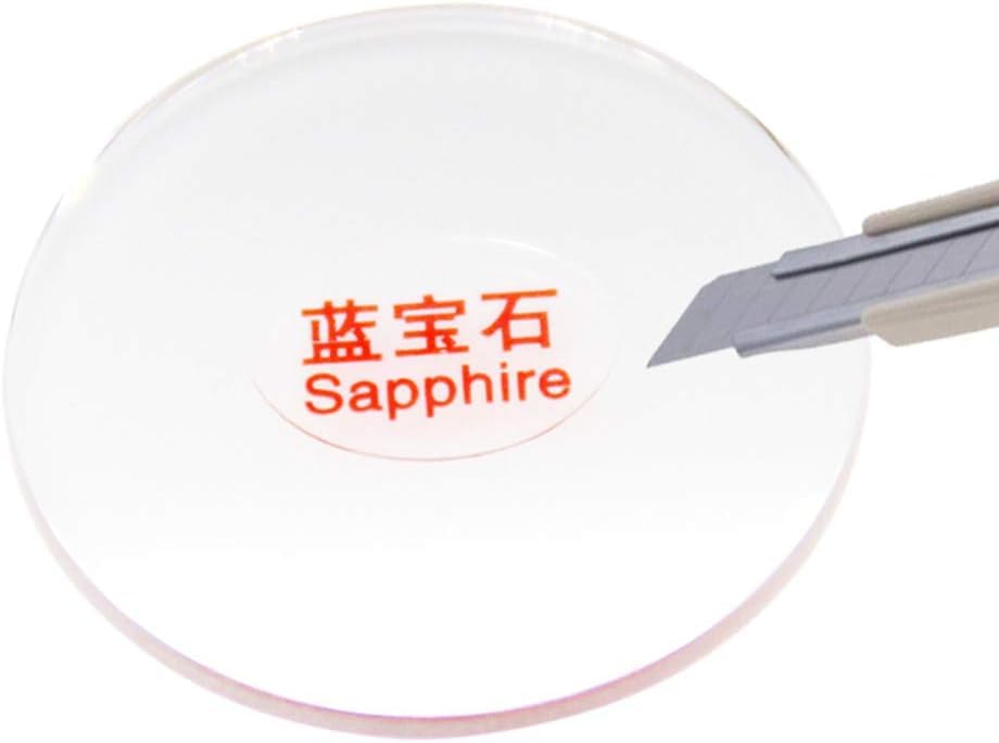Doppelt gewölbtes Saphirglas, 1,5 mm, klares Uhrenglas, Ersatzglas für Uhren mit 20–44 mm Durchmesser (28mm)