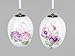Produktbild formano 2er Set Deko Eier Primavera zum hängen H. 7cm weiß rosa Keramik F20