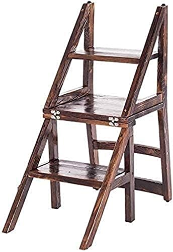 FALIYORS Sgabello con gradini Portatile Scaletta in Legno Scaletta da Cucina Sgabello Pieghevole con Schienale in 3 gradini Cavalletto in Legno Sgabello Allungato Heavy Duty Heavy Duty 150
