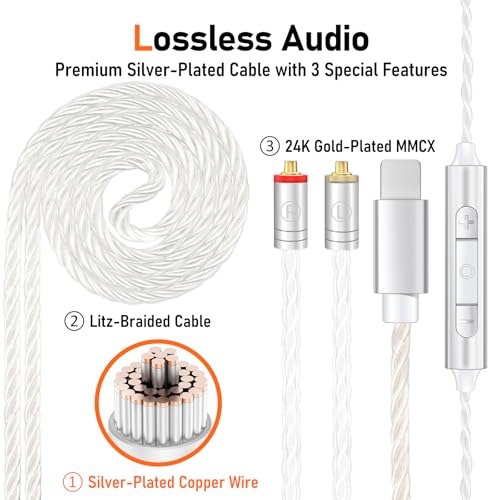 Image of Audiovance Vibes 202ML HiFi Wired Earbuds for iPhone 14 /13 /12 /11 /X, Pro Max