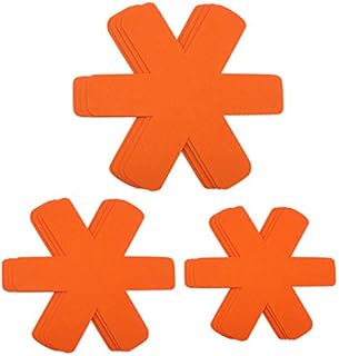 Pan Pot Protectors, Larger & Thicker Pan Protector Pads, Cyan/Gray/Orange Pan Protectors Optional, 3 Different Sizes, 12 Pcs Felt Pan Protectors for Protecting and Separating Your Cookware(Orange)