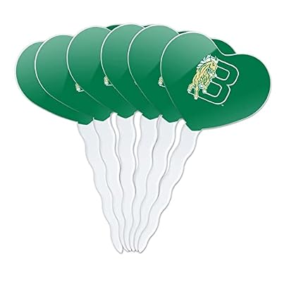 Bronx Community College Secondary Logo Heart Love Cupcake Picks Toppers Decoration Set of 6