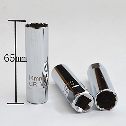 Osof 14Mm & 16Mm Spark Plug Socket Thin Wall 12-Point Removal Tool 3/8 Inch Square Drive Set #TOP6