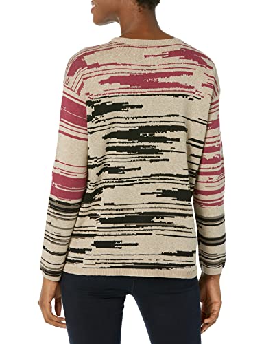 Nic+Zoe Women's This And That Sweater, Red Multi, M #TOP1