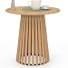Produktbild IDMarket - Runder Esstisch Carmen 4 Personen Holzfuß aus Latten und Holzplatte 80 cm