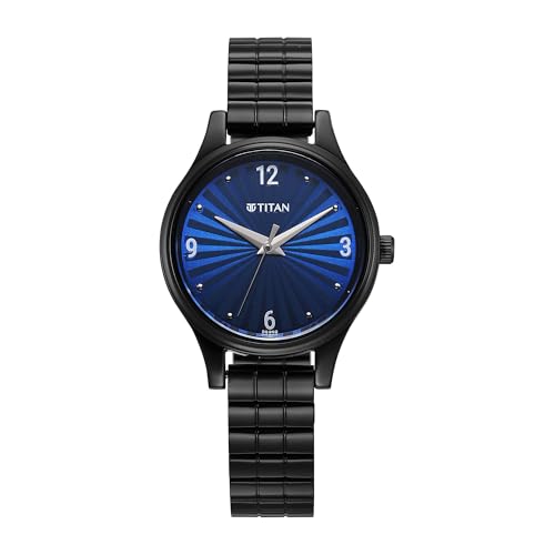Image of Titan Karishma Workwear Blue Dial Stainless Steel Watch for Women