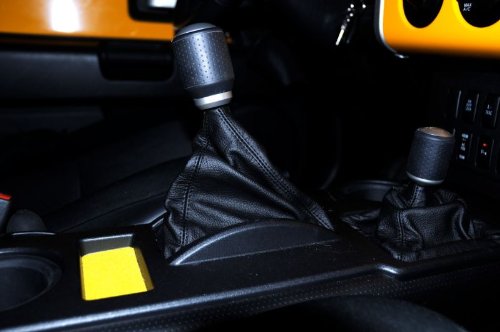 RedlineGoods Shift Boot - Automatic Compatible with Toyota FJCruiser 2007-15. Tailor Made - not Universal. Genuine top-Grade Italian Black Suede (Alcantara) with Red Thread