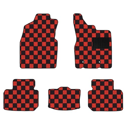 Aviles ダイハツ タフト 900系 R02.06- フロアマット【16色から選択】(2WD,12:BIGチェック × レッド)
